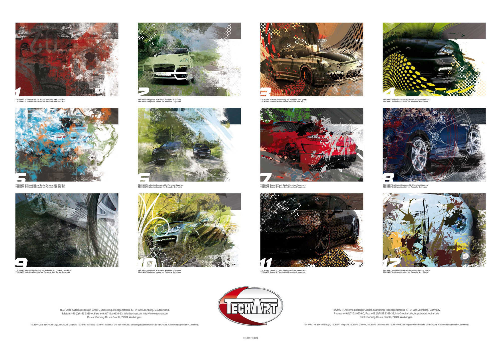 Techart wall calendar