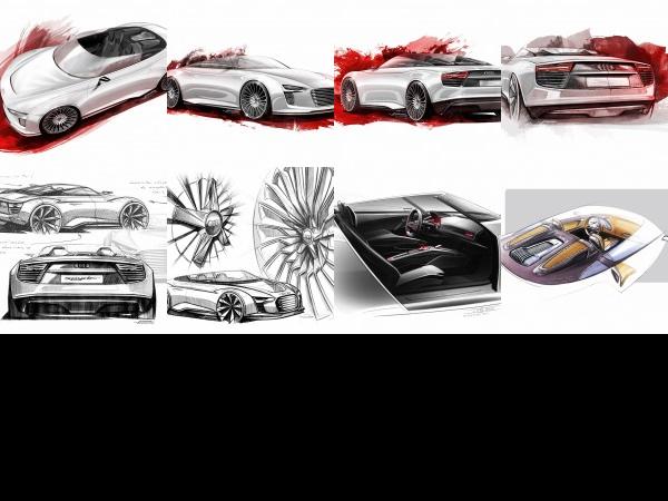 Audi e-tron Spyder sketches (2010) - picture 1 of 8