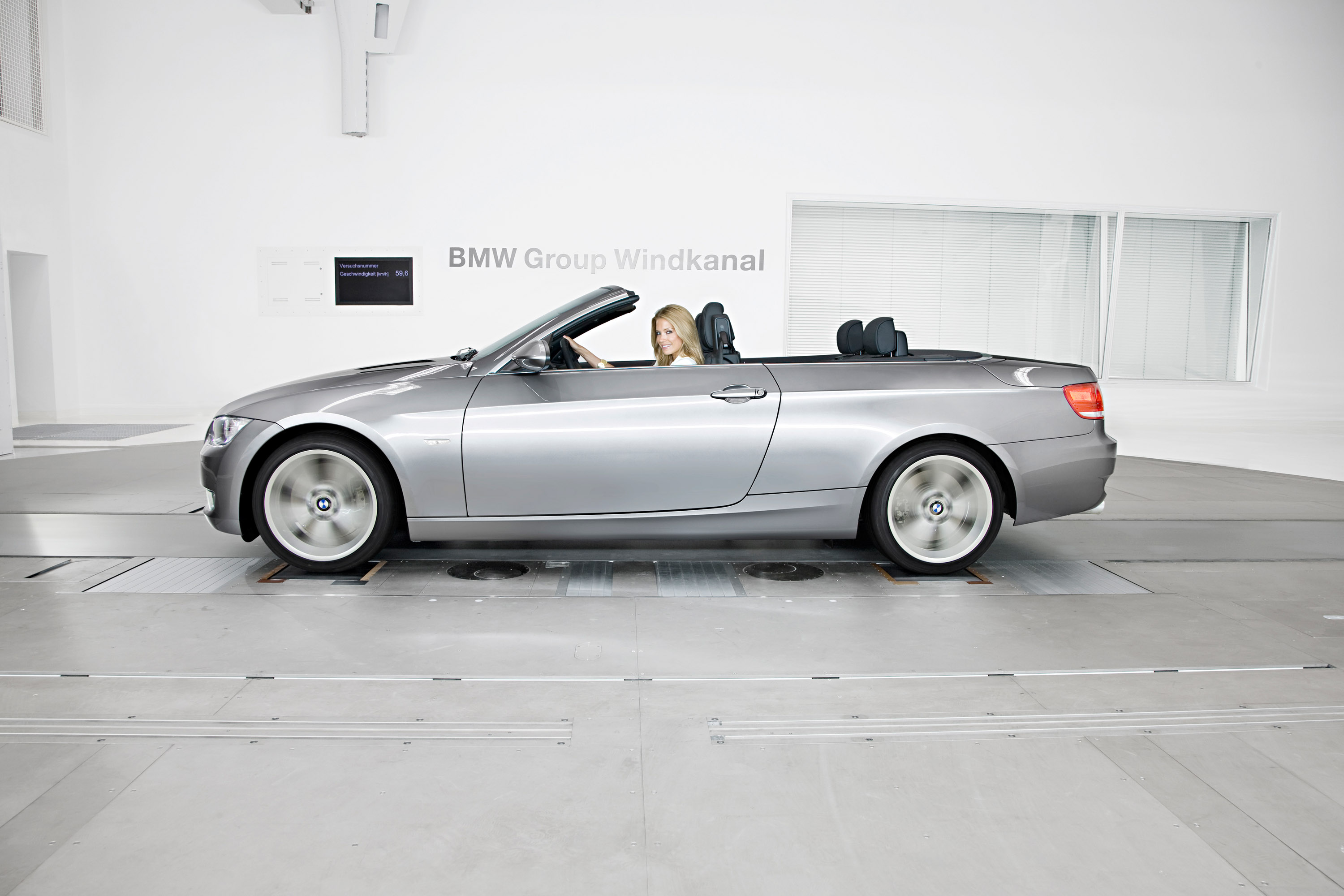 BMW Sylvie van der Vaart in BMW wind tunel