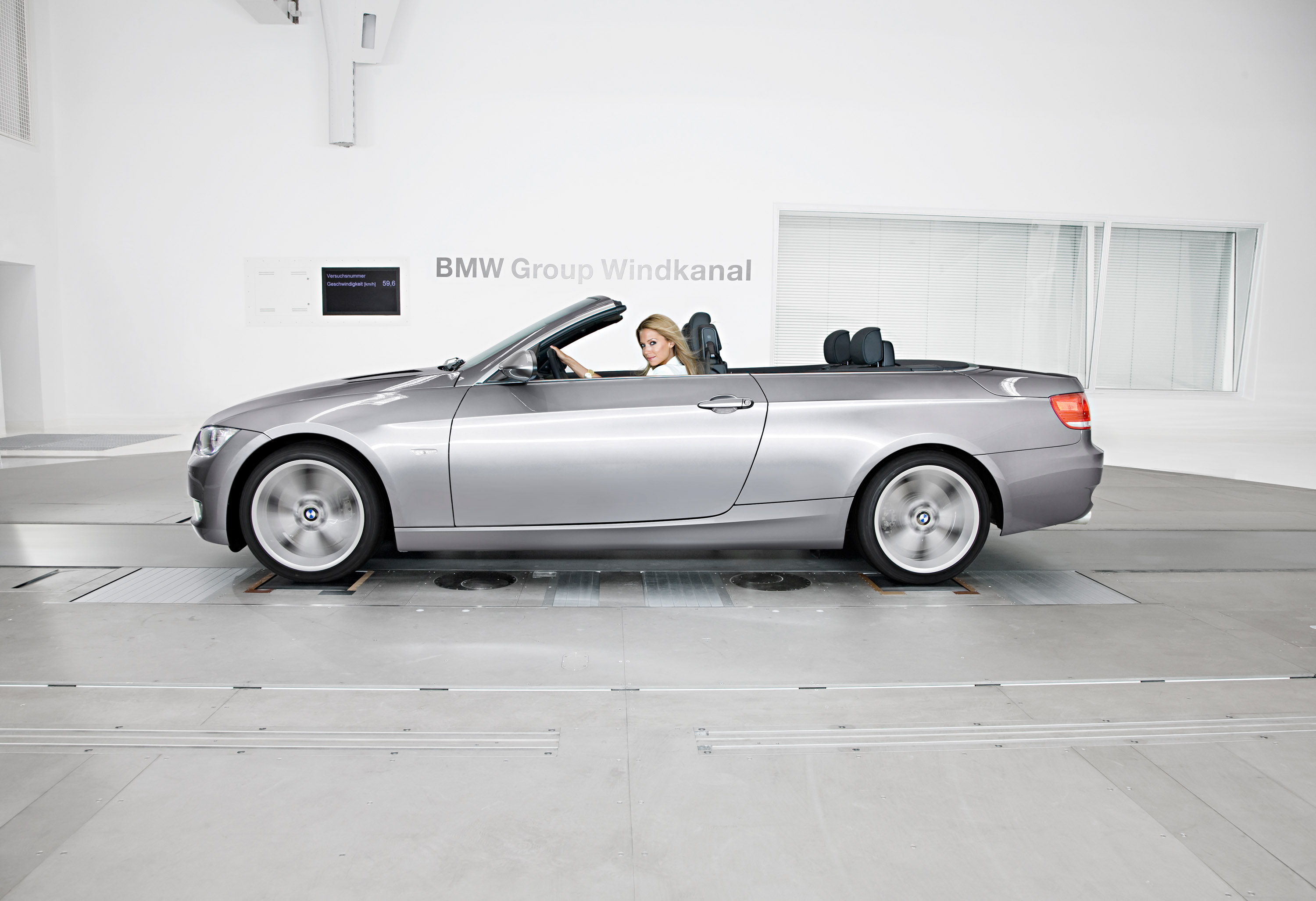 BMW Sylvie van der Vaart in BMW wind tunel