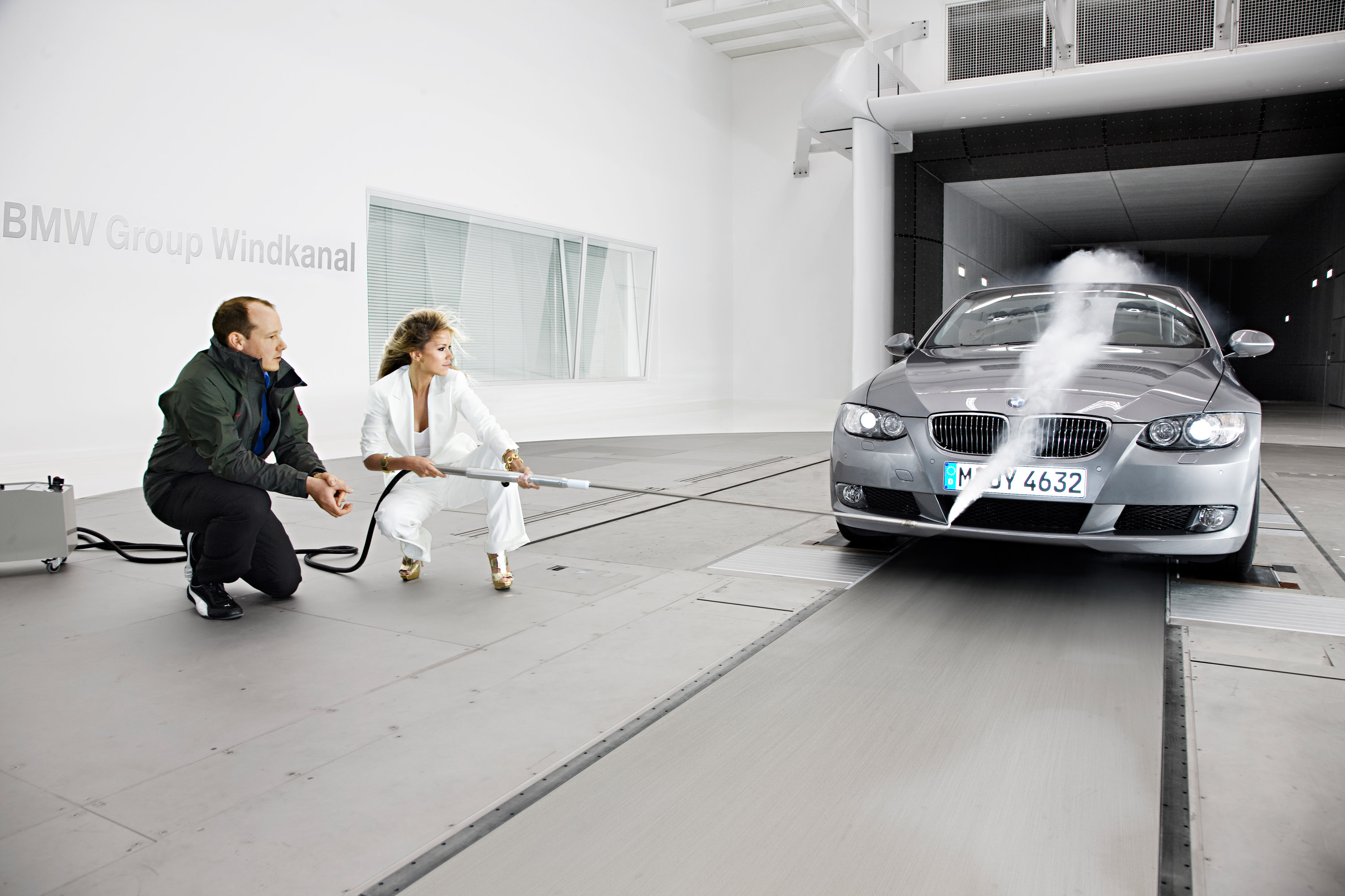 BMW Sylvie van der Vaart in BMW wind tunel