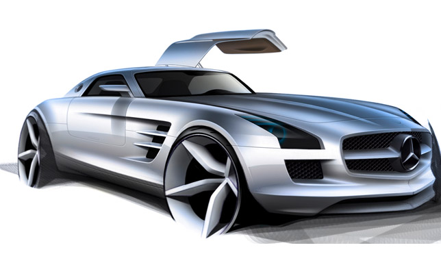 Mercedes-Benz SLS AMG Sketch Mercedes-Benz SLS AMG Sketch
