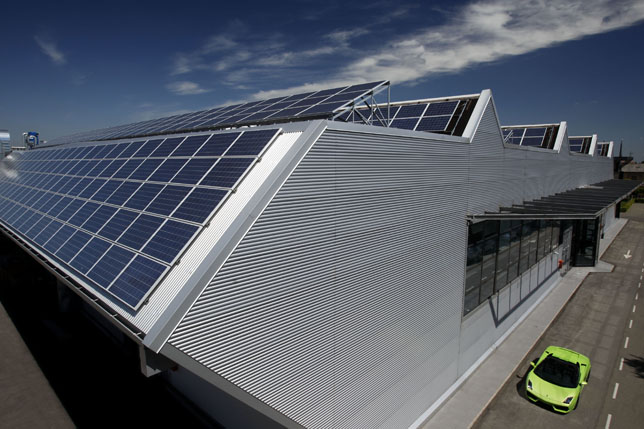 Automobili Lamborghini roof-top photovoltaic system Automobili Lamborghini roof-top photovoltaic system