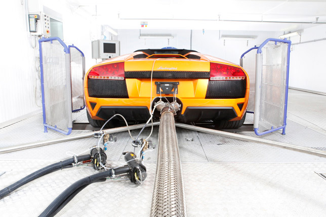 Lamborghini Murcielago? exhaust gas and climate test bed Lamborghini Murcielago? exhaust gas and climate test bed