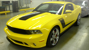 sparkling yellow roush barrett-jackson edition mustang