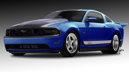 nine pimped mustangs at the 2010 sema show