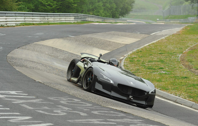Peugeot EX1 at the Nurburgring Nordschleife Peugeot EX1 at the Nurburgring Nordschleife