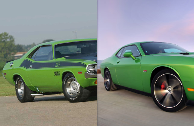1970 Challenger TA and 2011 Challenger SRT8 (side and rear) 1970 Challenger TA and 2011 Challenger SRT8 (side and rear)