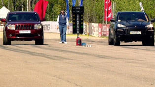 jeep srt-8 vs mustang, 911 turbo, cayenne and x6m