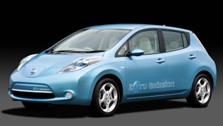 2012 nissan leaf powered by "leaf to home" power supply system with "ev power station"
