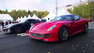 ferrari 599 gto vs chevrolet corvette zr1 and nissan gt-r [hd video]