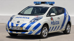 nissan leaf starts patrolling portuguese streets  