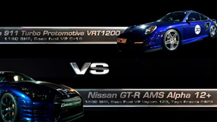 porsche 9ff gt3 rs vs 911 turbo protomotive 1200 vs nissan gt-r ams alpha 12+ [video]