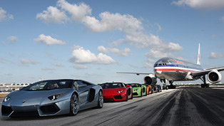 lamborghini aventador lp 700-4 roadster at miami airport runway