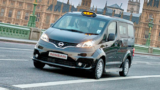 nissan e-nv200 and nv200 london taxi at the commercial vehicle show
