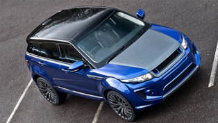 royalty: kahn range rover evoque imperial blue rs250