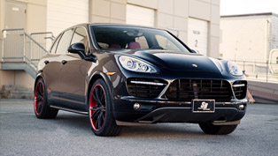 sr auto porsche cayenne turbo s with davinci red accents