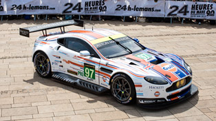 aston martin unveils winning le mans gulf livery