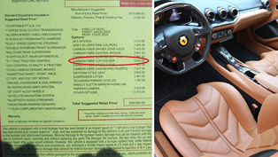 ferrari f12 berlinetta - options list