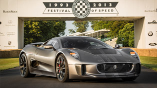 jaguar c-x75 makes dynamic debut at goodwood