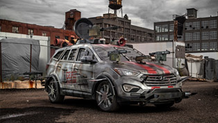 hyundai unveils santa fe zombie survival machine