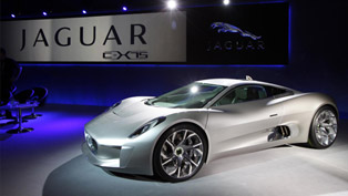 jaguar c-x75 prototype hybrid makes lancaster motor show debut