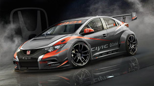 honda shows the first render of 2014 wtcc civic challenger 