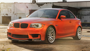 vorsteiner and an orange bmw e82 1m coupe