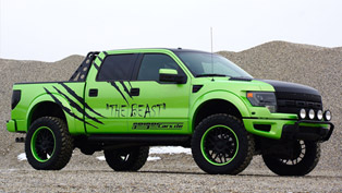 geigercars garish green ford f-150 svt raptor beast edition