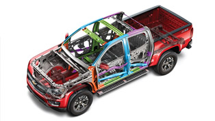 advanced materials reduce weight of 2015 chevrolet colorado