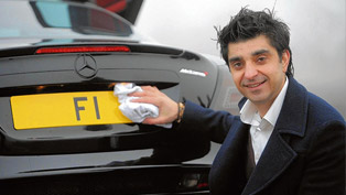 afzal kahn is selling "f1" license plate - £10 million