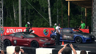 audi tt-rs vs chevrolet corvette zr1 and bmw m6 f13 coupe [video]