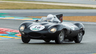 jaguar d-type leads the parade at 2014 goodwood revival 