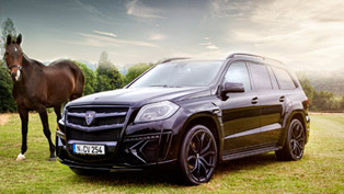 larte design mercedes gl black crystal shows the power of 290 horses [video]