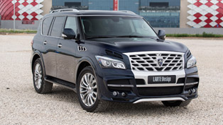 larte design releases dark blue infiniti qx80 lr3