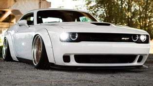 liberty walk and sr auto unite for monstrous dodge challenger hellcat