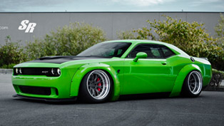 liberty walk dodge challenger hellcat goes green
