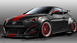 blood type racing reveals first sketch of sema-built veloster turbo 