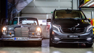 larte design previews exterior details of mercedes-benz v-class black crystal  