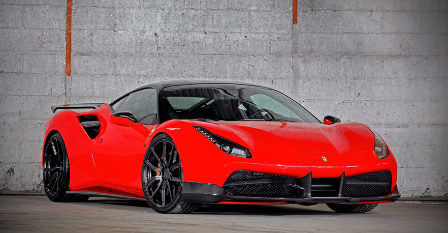 VOS Ferrari 488 GTB front view