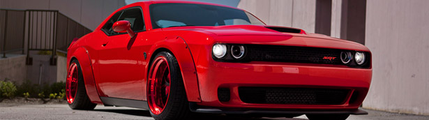 This Red Hot Dodge Challenger coming directly from... Hell 