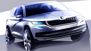 skoda reveals the new bear-inspired kodiaq suv with couple of sketches