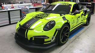 blackbox team showcases a porsche 911 that glows in the dark! how cool is that?