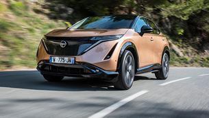 new nissan ariya goes for a ride at the monaco street circuit for its public driving debut