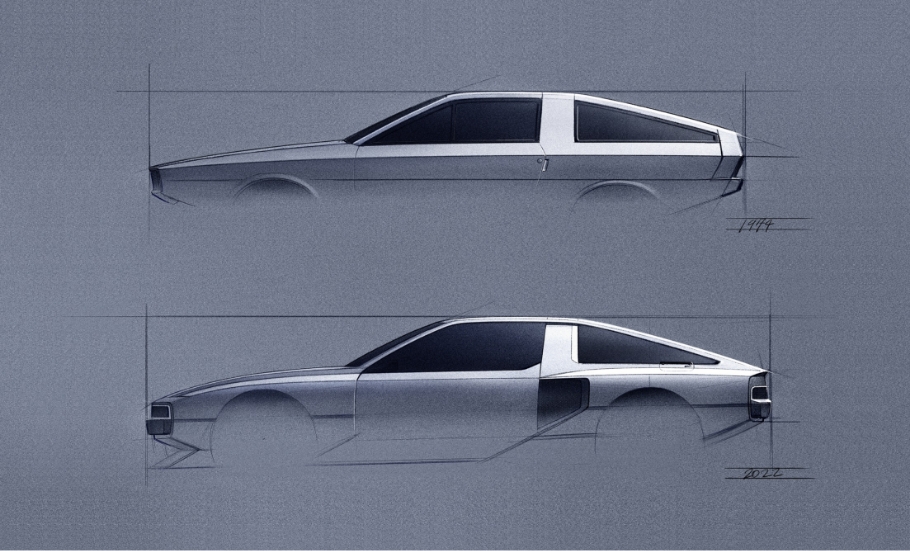 1974 Pony Coupe Concept - Exterior Sketch